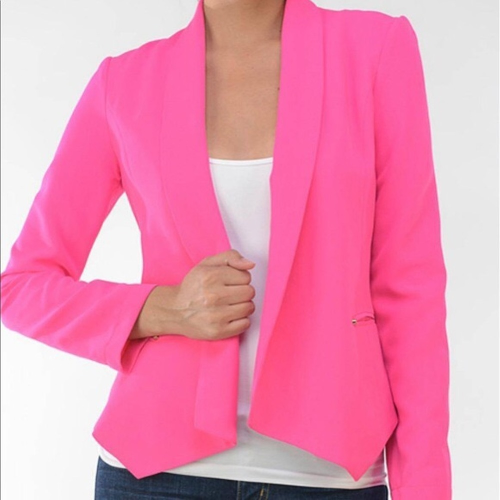 Hot pink blazer for Nordstrom